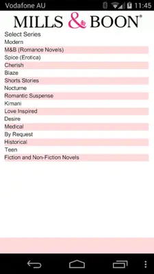 Mills and Boon android App screenshot 0