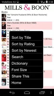 Mills and Boon android App screenshot 2